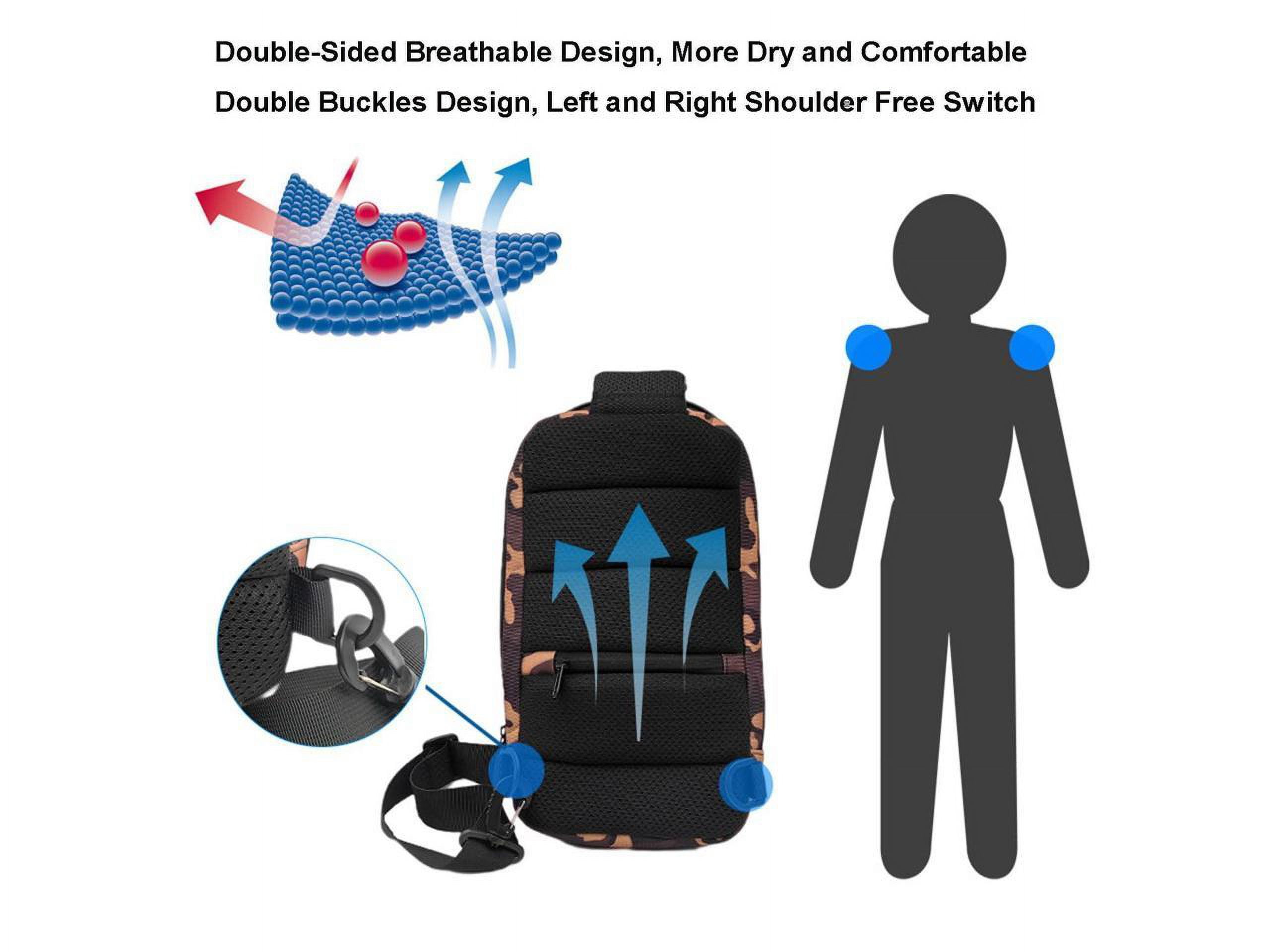 Sling Backpack USB Anti-Theft Waterproof Chest Daypack Casual Shoulder Bag for PlayStation Portal Remote Player/ Steam Deck LCD/OLED/Rog Ally/Rog ALLY X/Nintendo Switch