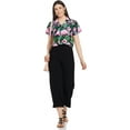 thumbnail image 4 of Stylore Womens Hawaiian Shirt Short Sleeve Blouse Flamingo Black Pink XS, 4 of 7