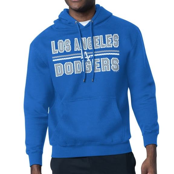 Men's Starter Royal Los Angeles Dodgers Team Mesh Print Graphic Pullover Hoodie