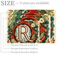 thumbnail image 2 of Letter R with Wreath Retro Pattern Entryway Rug, 2x3 Area Rug Indoor Door Mat Non-slip Washable Floor Carpet Rug for Bedroom Office Dining Room Bathroom, 2 of 7