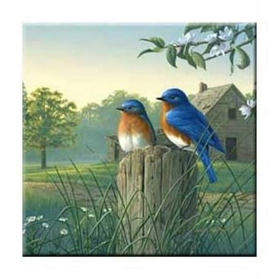 McGowan TT92386 Tuftop Country Morning Bluebirds Trivet