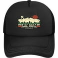 thumbnail image 2 of Out of Breath Hiking Society for Men Women Hiker Mesh Cap Trucker Hat Black, 2 of 5