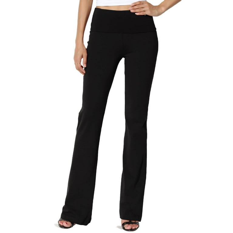 Buy FITWINGS Women's Wide Leg Pants I Cotton Boot cut Trousers I Flare  Style, High Rise Elasticated Waistband I Ideal for Casual and Formal Wear I  Bottom wear for Girls & Women