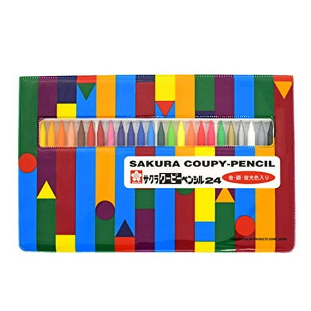 Sakura Color Products Colored Pencils Coupy Soft Case 24 Colors 5 ...