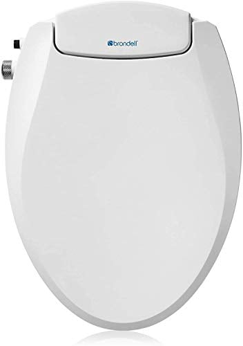 Brondell Ecoseat Plastic White Round Soft Close Bidet Toilet Seat S101