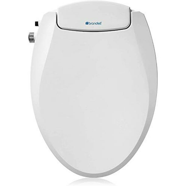 Brondell Swash NonElectric Seat, Fits Round Toilets, White Dual