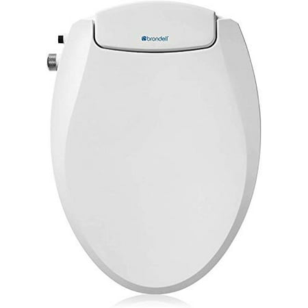 Brondell Swash Non-Electric Seat  Fits Round Toilets  White – Dual Nozzle System  Ambient Water Temperature – Bidet with Easy Installation  S101