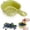 Green, variant on Dual Layer Fruit Draining Strainer Bowl with Handle, Multipurpose Mini Produce Washer for Berries, Watermelon & Kitchen Prep