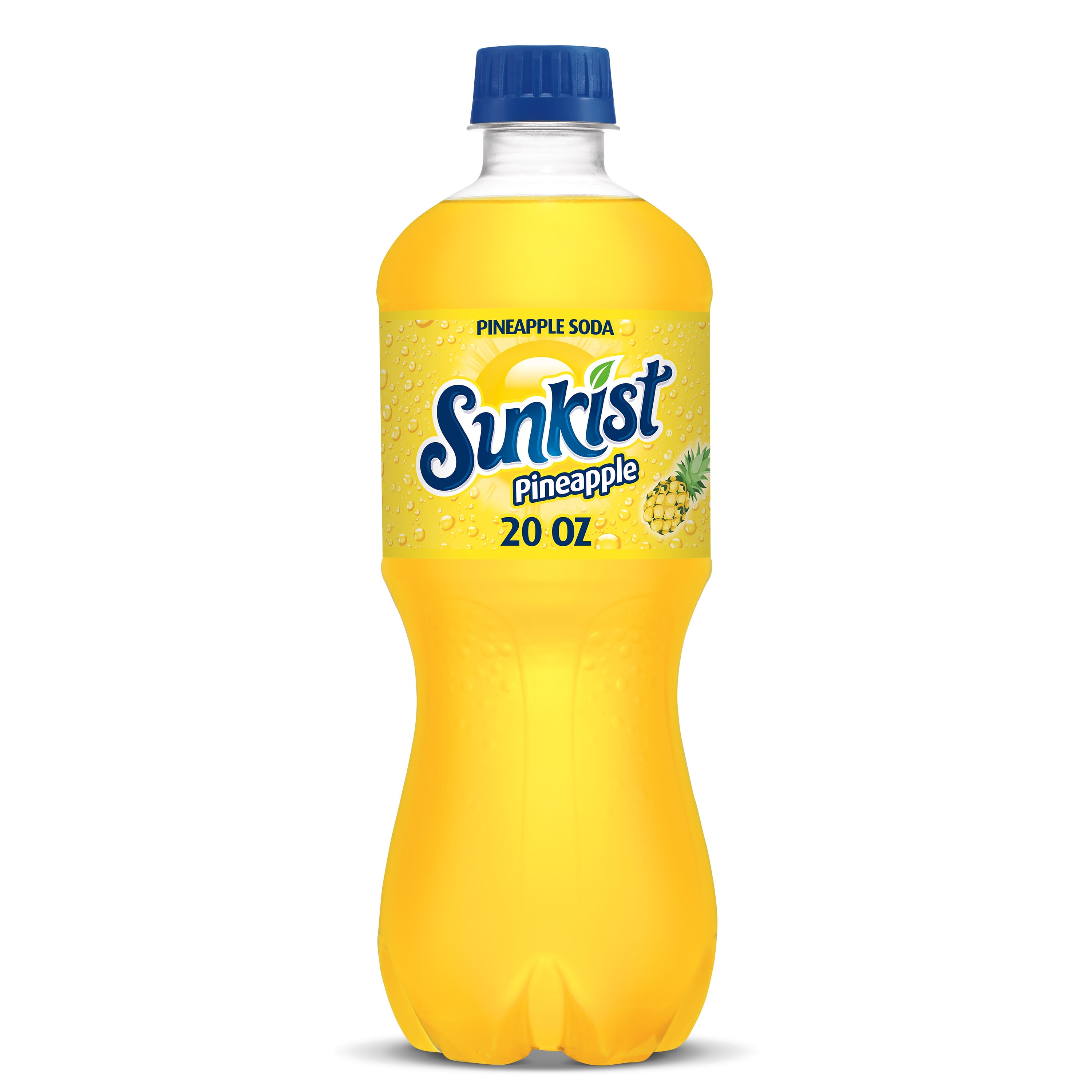 Sunkist Pineapple Soda, 20 fl oz bottle