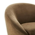 thumbnail image 6 of Armchair Swivel Accent Chair, Black Brown, Velvet, Modern Contemporary, Living Lounge Cafe Room Hotel Lobby Hospitality, 6 of 7