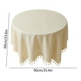 thumbnail image 3 of Antqov Tablecloth 24x35" Cotton Linen Washable Round Tablecloths Waterproof Table Cover Square Table Cloth for Party Kitchen Dining Room Home Decorations, 3 of 6