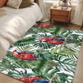 thumbnail image 4 of Tropical Plants Area Rugs 3'x5', Washable Small Throw Rugs for Living Room Bedroom, Summer Watercolor Parrots Green Leaves Indoor Outdoor Rug Non-Slip Low Pile Carpet Runner Reversible Floor Mats, 4 of 8