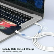 2 Pack USB C to USB C Cable 3.3ft, Type C to Type C PD Fast Charging Charger Cord for MacBook iPad Samsung Galaxy, White