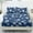 Navy Blue Floral, variant on ZIATUBLES 3 Pcs Twin Size Sheet Set, Pink Dachshund Printed Soft Comfort Bedding Sets with 1 Fitted Sheet and 2 Pillowcases, Cooling Cozy All-Season Bed Sheets