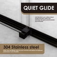thumbnail image 2 of Marcelo 60" W x 76" H By Pass Shower Door in Matte Black with Clear Glass, 2 of 7