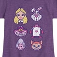 thumbnail image 3 of Alice in Wonderland - Character Face Grid - Youth Girls Fitted Short Sleeve T-Shirt, 3 of 5