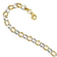 thumbnail image 1 of 14k Yellow and White Gold Two Tone Bracelet - with Secure Lobster Lock Clasp 7", 1 of 3