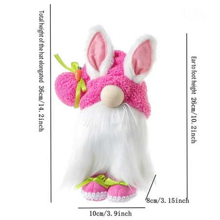 Easter Cute Bunny Elf Dolls Carrot Rabbit Party Happy Easter Party Decor For Home 2022 Easter Kids Faceless Toys Gifts Favor