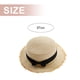 thumbnail image 2 of Sombrero de paja para mujer con circunferencia de 56-58 cm, sombrero para el sol, protector solar, para exteriores, con lazo, sombrero de copa plana, sombrero de playa, sombrero para el sol, 2 of 5