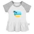 thumbnail image 1 of Nature Beach Pattern Dresses For Baby, Newborn Babies Skirts, Infant Princess Dress, 0-24M Kids Graphic Clothes (Gray Raglan Dresses, 6-12 Months), 1 of 4
