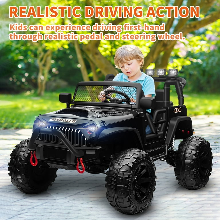24V 4x4 Electric UTV 2 Seater RC 4x200W 9AH Battery 4WD 3 Speed MP3 LED Kids Black Walmart