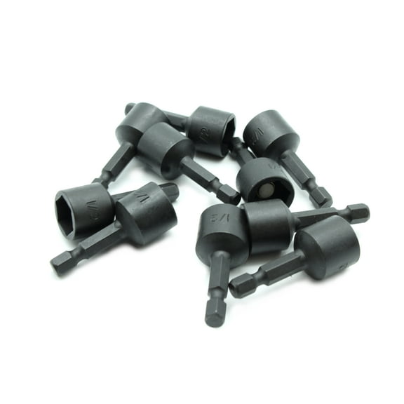 TMAX 10 pc Impact Ready Nut Driver 1/2 Inch Magnetic S2 Steel Nutsetter Set 1/4 Inch Shank