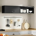 thumbnail image 7 of GMNIU Metal Garage Cabinet with Doors, Wall Mounted Storage Cabinet, Floating Tool Cabinet for Basement, Kitchen, Warehouse (Black, 13.7" H), 7 of 7