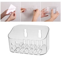 PAMINGONO Shower Adhesive Shelves 1Pack Wall Mounted Storage Organizer Plastic Bathroom Accessory
