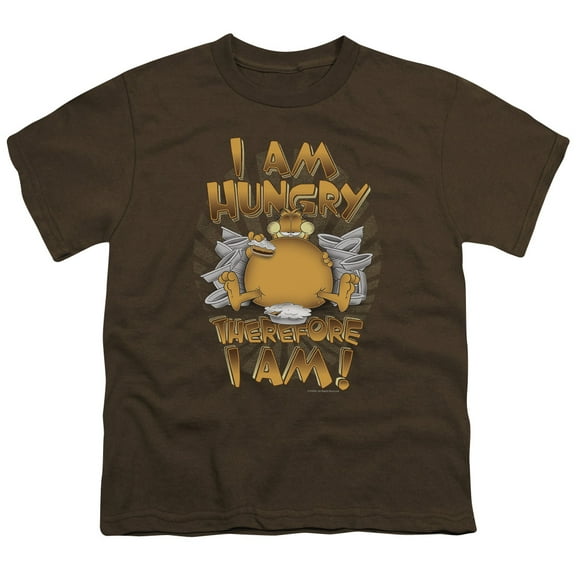 Garfield Therefore I Am S/S Youth 18/1 T-Shirt Coffee