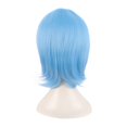 thumbnail image 4 of LinYooLi Perruque Cosplay en Fibre Synthétique 16 Pouces/40 cm (Blanc/bleu Azure), 4 of 9