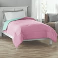 thumbnail image 2 of Mainstays Reversible Microfiber Comforter, Pink/Teal, Twin/Twin XL, Adult, Unisex, 2 of 7