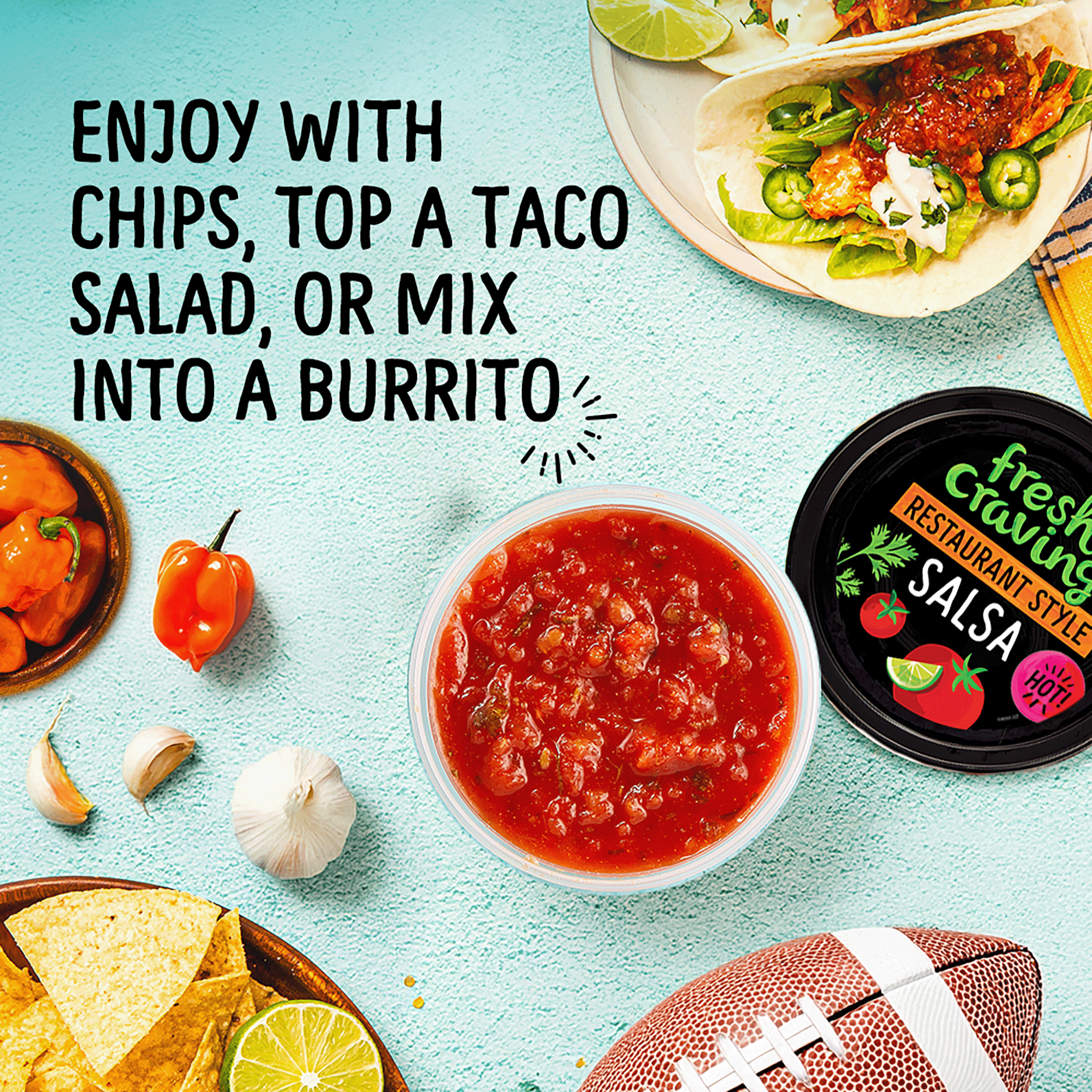 Fresh Cravings Hot Restaurant Style Salsa, 16 oz., Gluten-Free