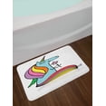 thumbnail image 2 of Unicorn Bath Mat, Doodle Drawing of a Mythical Animal Colorful Horse with Horn Holding a Magic Wand, Non-Slip Plush Mat Bathroom Kitchen Laundry Room Decor, 29.5 X 17.5 Inches, Multicolor, Ambesonne, 2 of 2