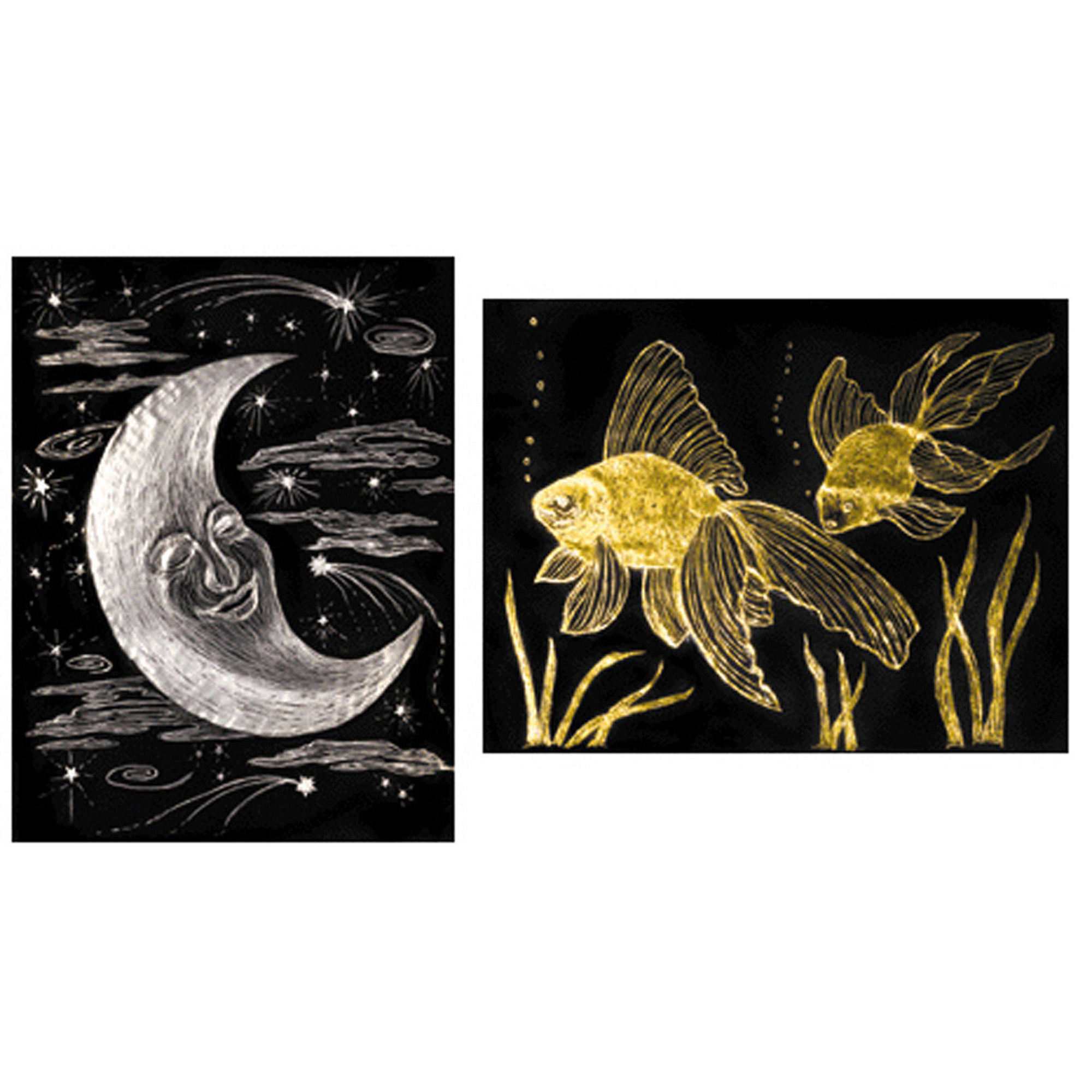 Scratch Art Paper Metallic Foil, 10 Sheets Per Pack, 3 Packs Walmart