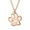 Rose-A, variant on Womens Script Initial I Dog Cat Paw Print Pendant Necklace Rose Gold Silver