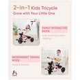 thumbnail image 2 of Triciclo KRIDDO 2 en 1 para niños pequeños de 18 meses a 5 años con mango, 2 of 6
