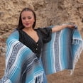 thumbnail image 2 of Manta de Yoga Mexicana Mayoreo Mexa Manta Tradicional Mexicana Azul LN, 2 of 3