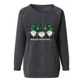 thumbnail image 4 of Goodeals Happy St Patricks Day Sweatshirts Women Cute Leprechaun Graphic Shirts Long Sleeve Sweater Lucky Green Saint Patrick's Pullover Tops(Dark Gray,L), 4 of 5