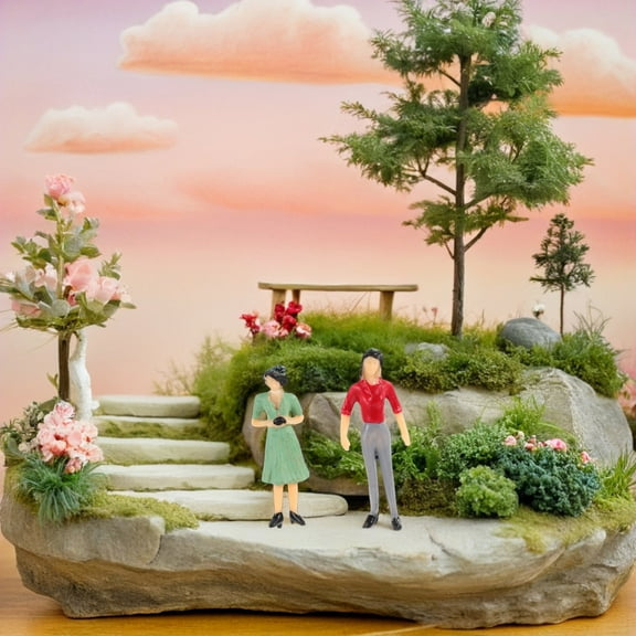 TAILTOSS 30Pcs Tiny People Figurines Miniature Dollhouse People for Model Scene Detailed Craftsmanship