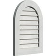 thumbnail image 3 of 12"W x 30"H Round Top Gable Vent (17"W x 35"H Frame Size): Primed, Non-Functional, Rough Sawn Western Red Cedar Gable Vent w/ Decorative Face Frame, 3 of 13