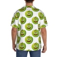 thumbnail image 3 of Lsque Happy Fruit print Men's Cuban Collar Short Sleeve Shirt Summer Beachwear Casual Button Down Fashionable Vacation Leisure Shirt-XX-Large, 3 of 7