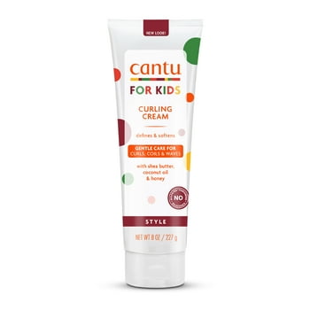Cantu Care for Kids Paraben & Sule-Free Curling Cream with Shea Butter, 8 oz