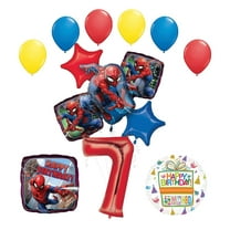 the Ultimate Spider-Man 7th Birthday Party Supplies and Balloon Decorations