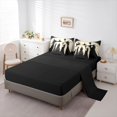 thumbnail image 5 of Homewish Western Witch Twin Bedding for Kids, Vintage Spooky Halloween Moon Bedding Comforter Set, Black Reversible, 7-Piece, 5 of 7