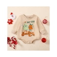 thumbnail image 2 of Gureui Toddler Infant Baby Romper, Long Sleeve Round Neck Letters Print Casual Fall Spring Christmas Short Jumpsuit for Boy Girl, 2 of 8