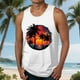 thumbnail image 1 of Camiseta sin mangas de cuello redondo para hombre, blusa informal de verano sin mangas con estampado de cuello redondo para hombre, 1 of 5
