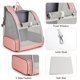 thumbnail image 2 of Mochila para gatos SsawCasa, tamaño grande, para mascotas de 7 kg con juguete, color rosa, 2 of 8