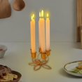 thumbnail image 1 of Portavelas Flor Candelabro Romántico para Boda Dormitorio , de cabezas de oro BLESIY Portavelas retro, 1 of 8