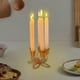 thumbnail image 2 of Candelabro de estilo nórdico con adorno romántico de flores y hierro 5 cabezas de oro, 2 of 9