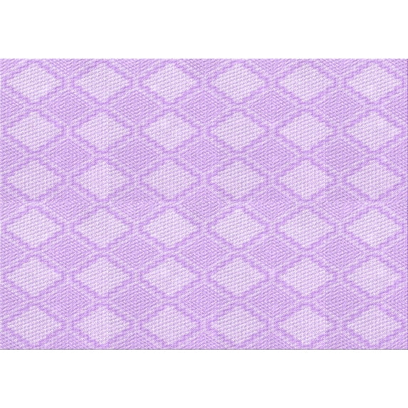Ahgly Company Indoor Rectangle Patterned Violet Purple Area Rugs, 7' x 9'